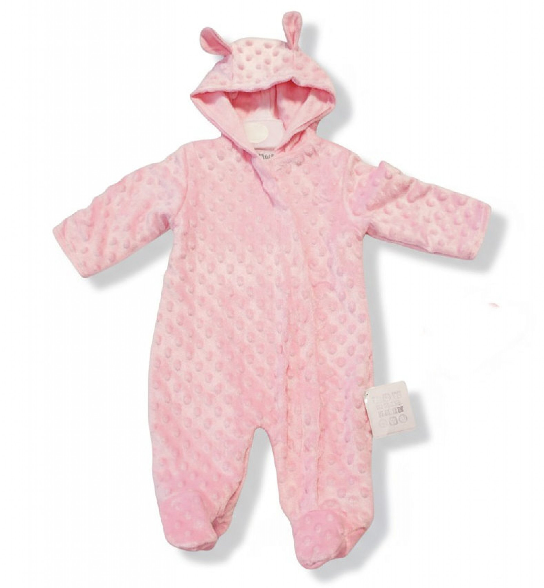 Nursery Time BIS-2020-2609 503532012609 NT2020-2609P Bubble/Popcorn Hooded All in One (NB-9 months)
