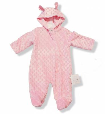 Nursery Time BIS-2020-2609 503532012609 NT2020-2609-P Bubble/Popcorn Hooded All in One (NB-9 months)