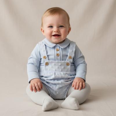 NT2020-2611-S  Lined Short Dungaree & Top  (NB-9 months)