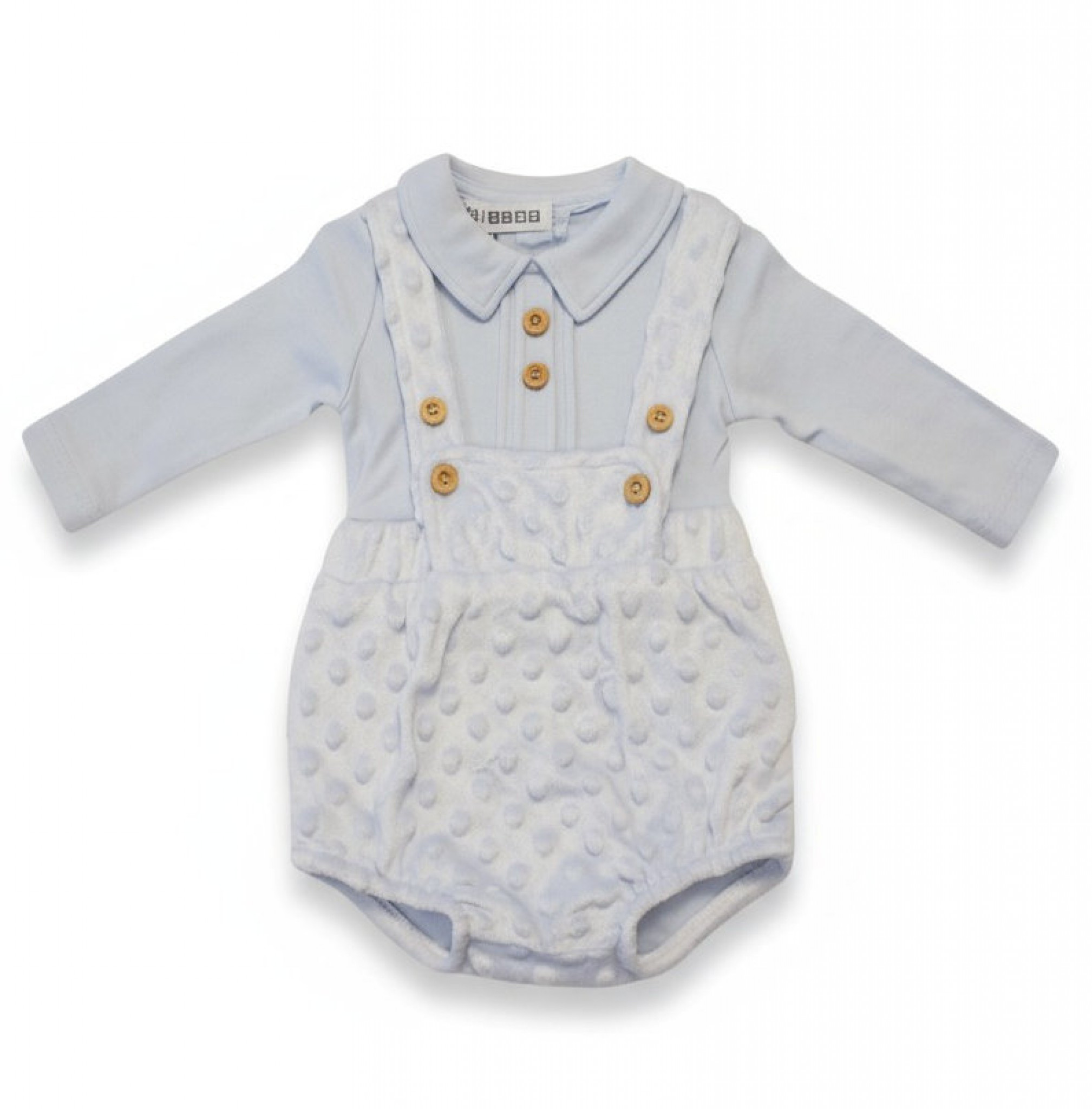 Nursery Time BIS-2020-2611 5035320126111 NT2020-2611S Bubble/Popcorn Short Dungaree Set (NB-9 months)