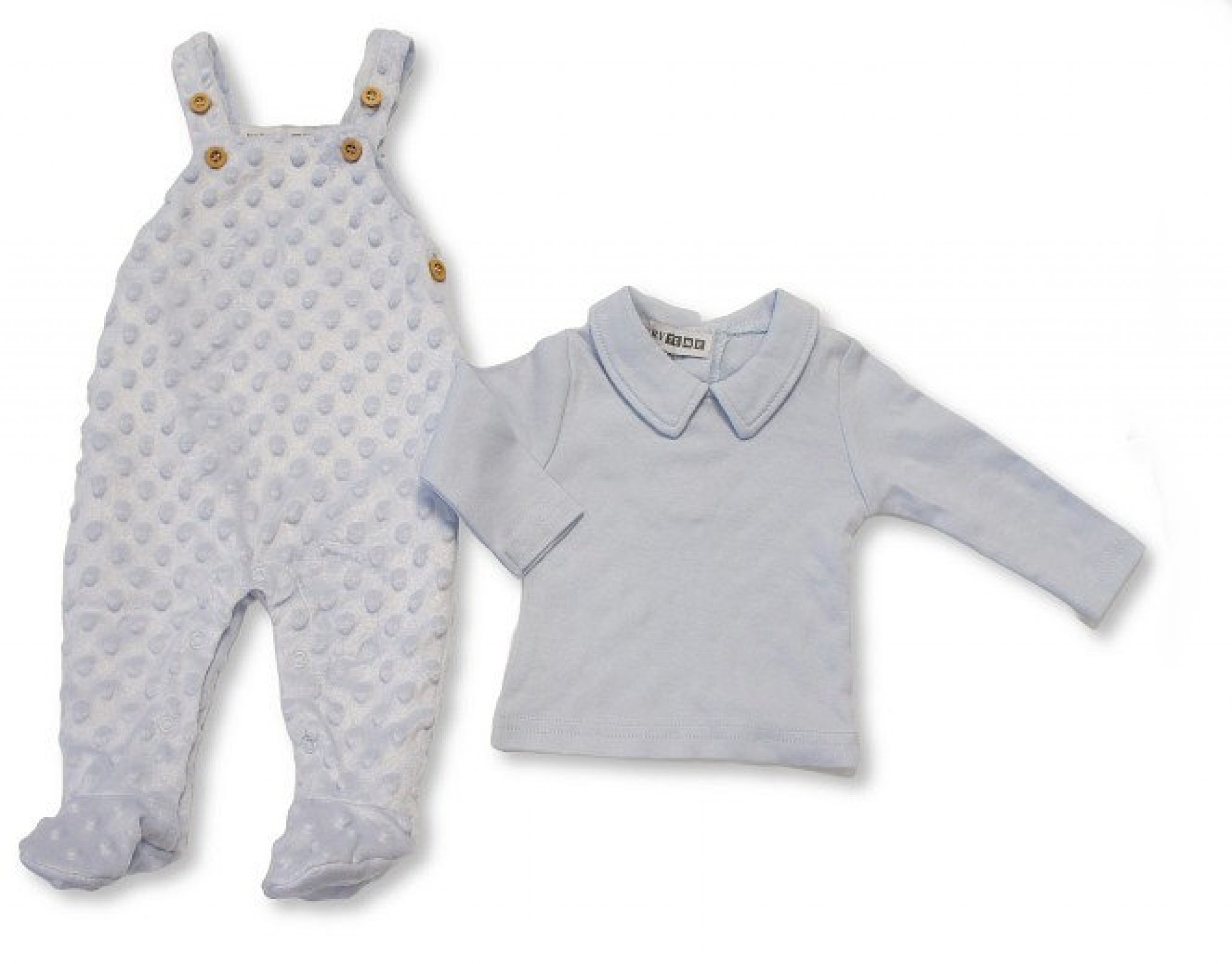 Nursery Time BIS-2020-2615 5035320126135 NT2020-2613S Bubble/Popcorn Dungaree Set (NB-9 months)