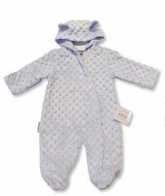 Nursery Time BIS-2020-2614 503532012614 NT2020-2614-S Bubble/Popcorn Hooded All in One (NB-9 months)
