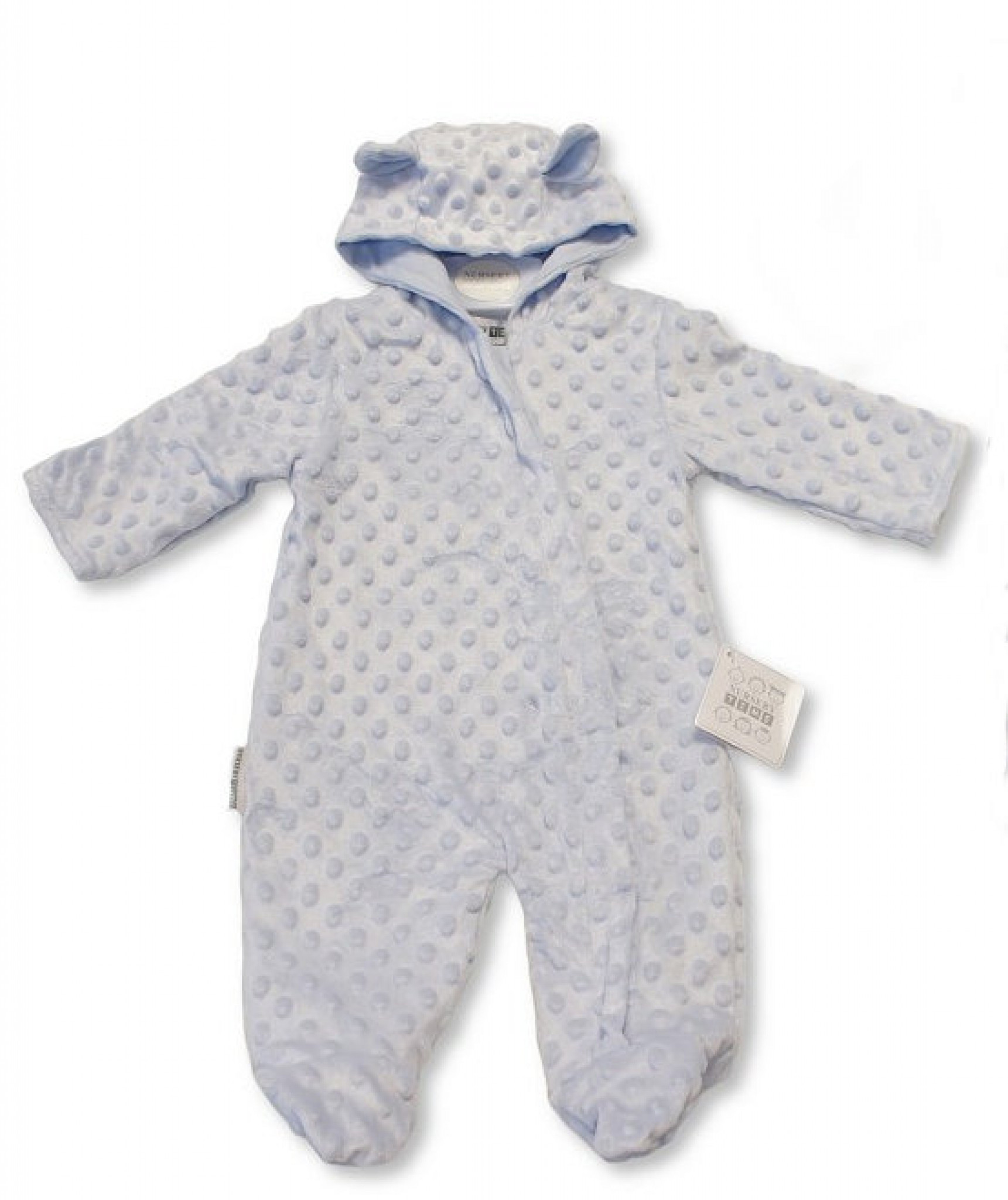 Nursery Time BIS-2020-2614 503532012614 NT2020-2614S Bubble/Popcorn Hooded All in One (NB-9 months)