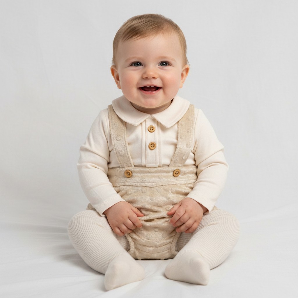 Nursery Time BIS-2020-2616 5035320126166 NT2020-2616T Lined Short Dungaree & Top(NB-9 months)