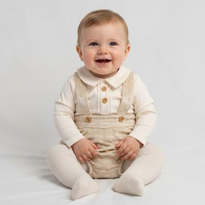 NT2020-2616T  Lined Short Dungaree & Top (NB-9 months)