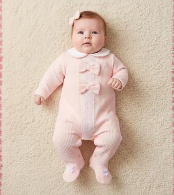 NT2020-2697  Bow & Lace All in one  (NB-6 months)