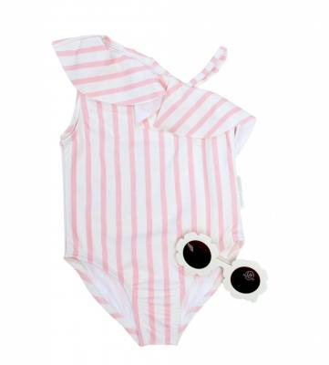 Nursery Time BIS-2120-6231 5035320162317 NT2020-6231P Striped Swimsuit and Sunglasses (12-24 months)