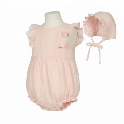 NT2120-6169p  Muslin Frills Romper Set  (3-12 months)