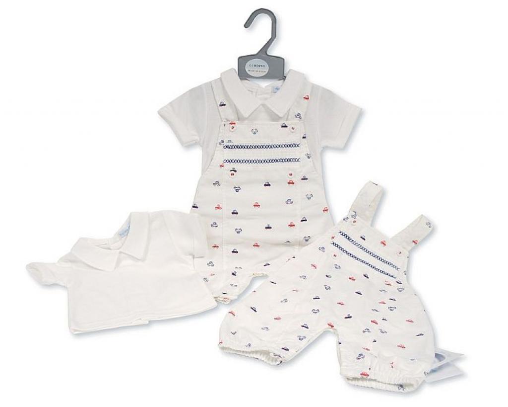 Nursery Time Bis-2120-6181 503532016181 5 NT2120-6181 "Cars" long  Leg Dungaree Set (0-6 months)