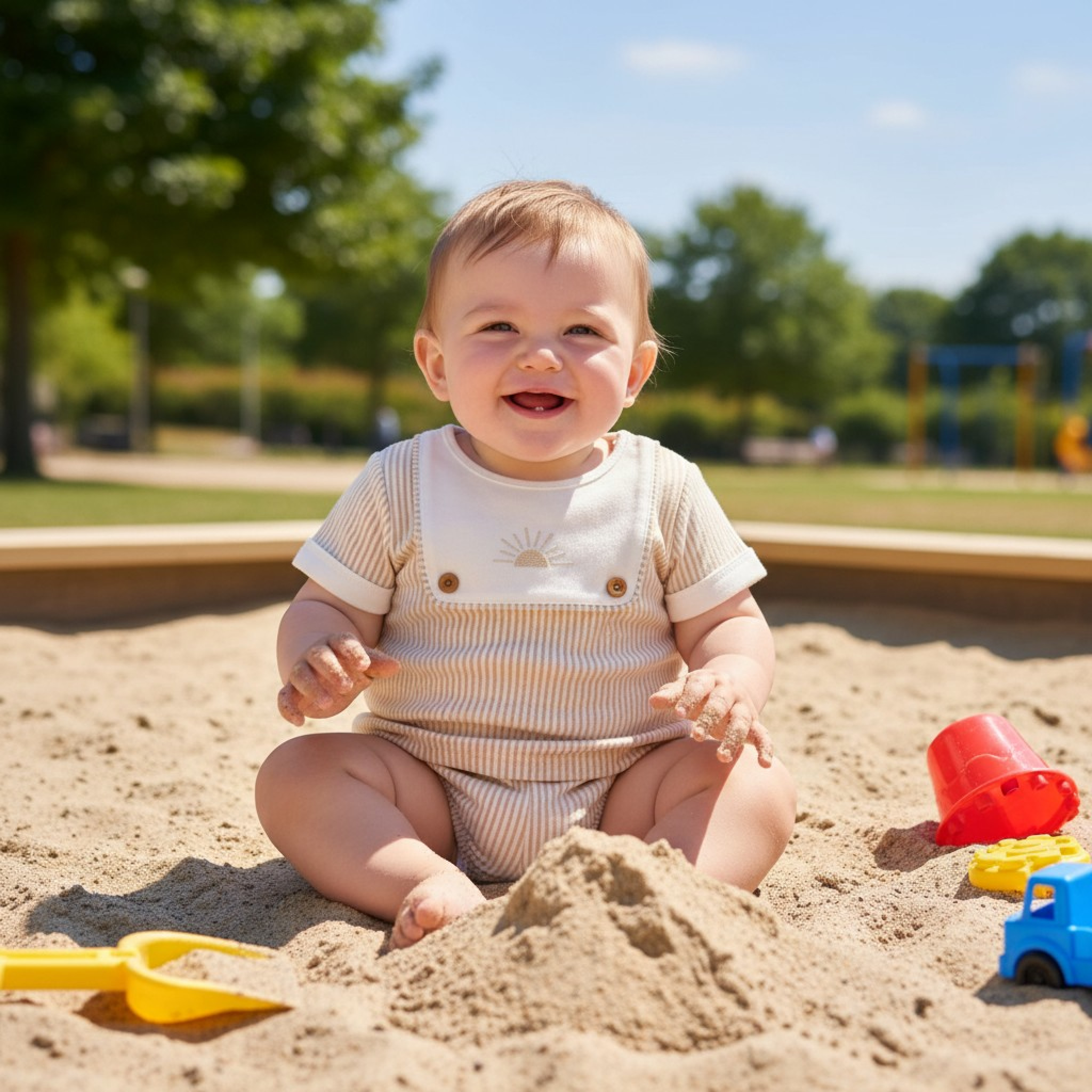 Nursery Time Bis-2120-6192 5035320161921 NT2120-6192T Striped "Sunrise" Jam Pants Set (0-6 months)