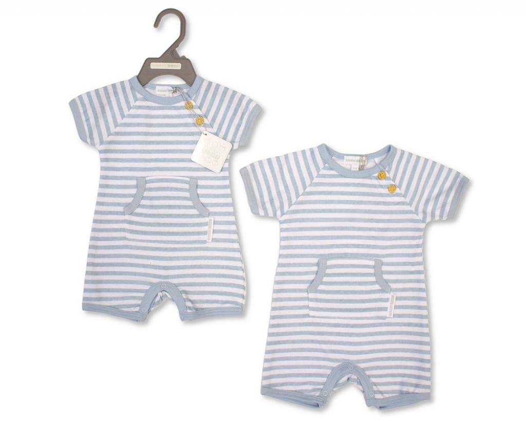 Nursery Time Bis-2120-6347 503532006347 8 NT2120-6347 Striped Romper( Nb-9 months)
