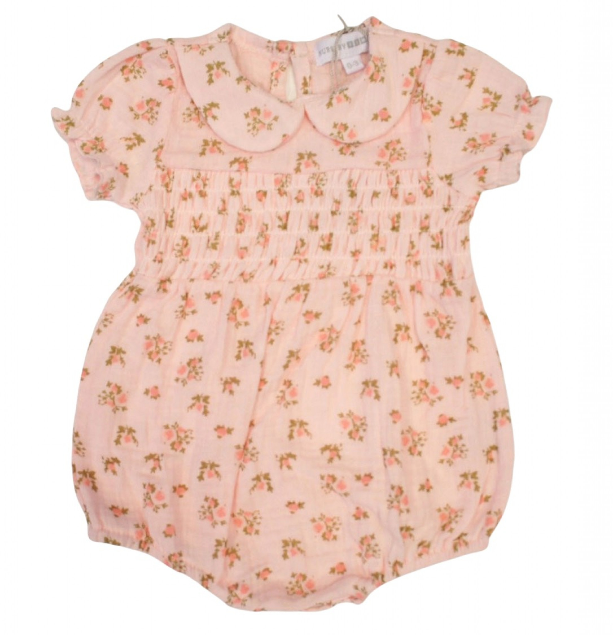 Nursery Time Bis-2120-6348 503532006348 5 NT2120-6348P Floral Rose Romper (Nb-9 months)