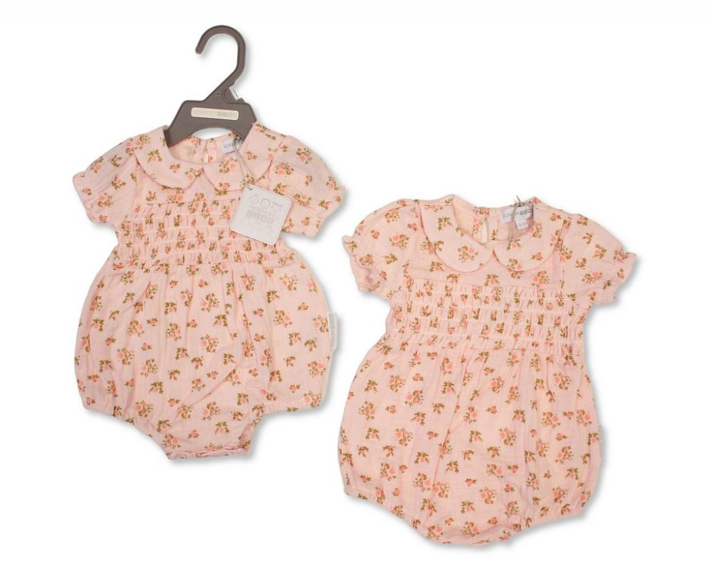 Nursery Time Bis-2120-6348 503532006348 5 NT2120-6348 Floral Rose Romper( Nb-9 months)