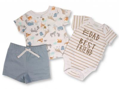 Nursery Time Bis-2120-6354 5035320063546 NT2120-6354 "Safari" Shorts Set (0-9 months)