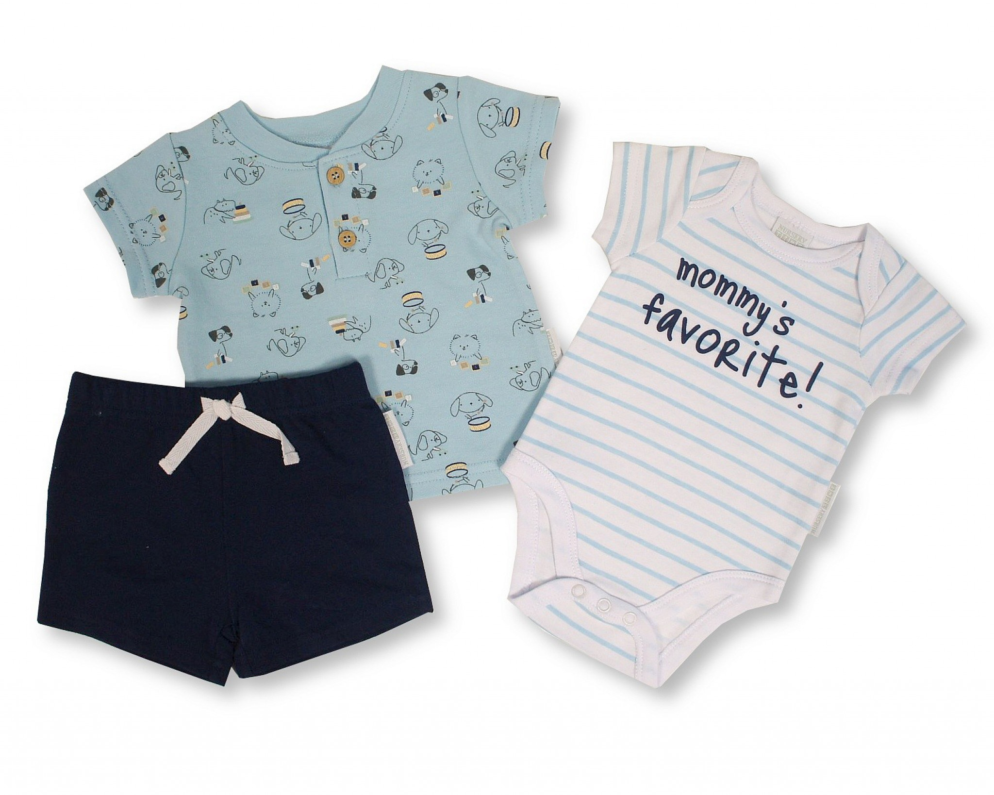 Nursery Time Bis-2120-6355 5035320063553 NT2120-6355B "Puppy" Shorts Set (0-9 months)