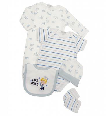 Nursery Time GP-25-1071 503532051072 9 NT25-1072S "Little Prince" 5 Piece Layette Set (NB-6m)