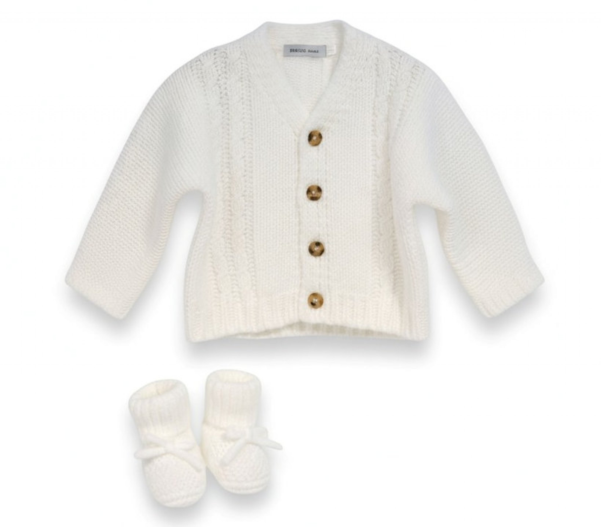 Nursery Time GP-25-1221W 5035320125213 NT25-1221W White Cardigan and Bootie Set (0-12 months)