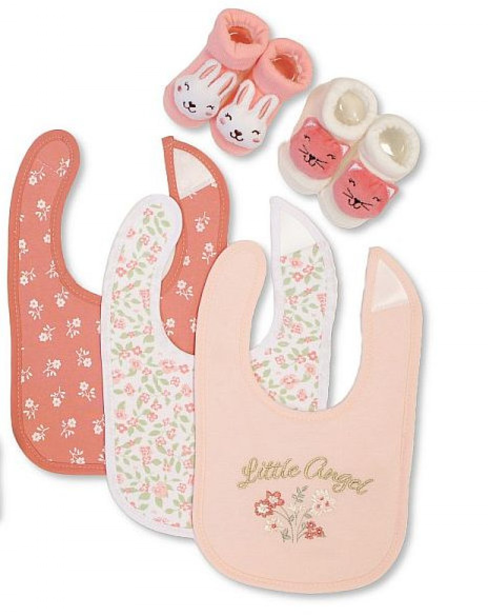 Nursery Time GP-25-1300 5035320625003 NT25-1300p Bib and Bootie Set (0-6 months)