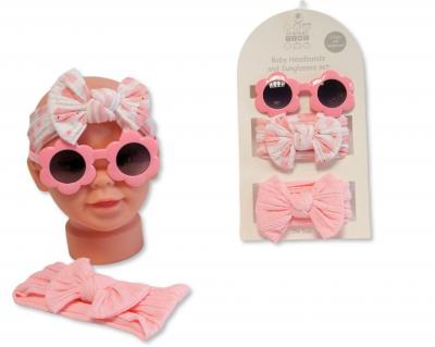 Nursery Time GP25-1396  NT25-1396P Sunglasses and Two Headbands Gift (approx 12m)