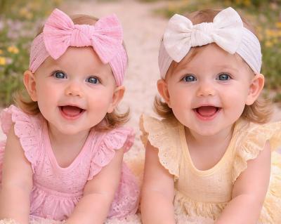 NT25-1400A  Twin pack Stretch Bow headband set 