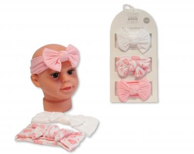 NT25-1401  Triple pack Stretch Bow headband set 