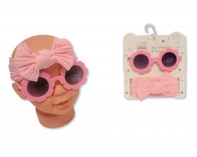 Nursery Time GP25-1405  NT25-1405P Flower Sunglasses and Headband Gift (approx 12m)
