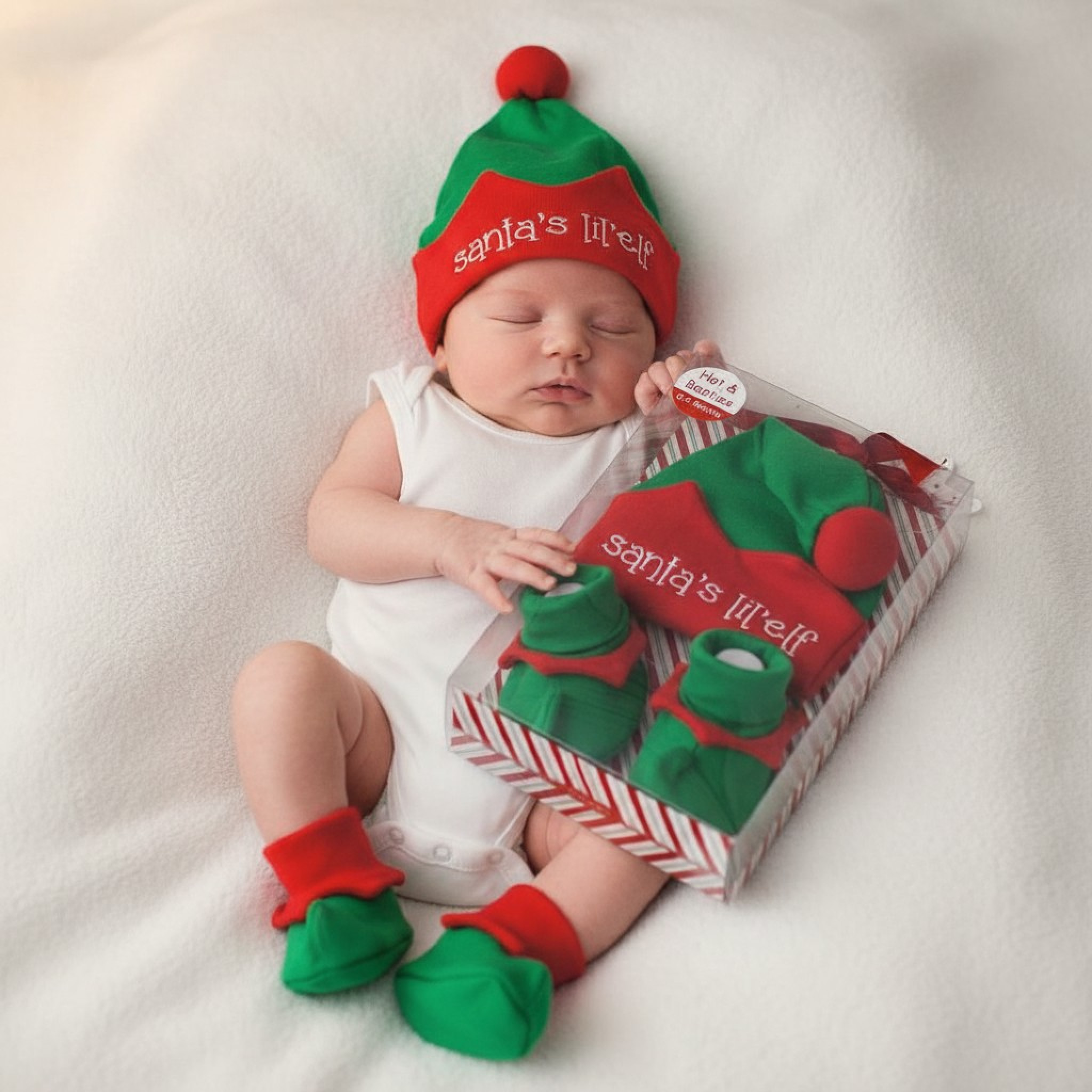 Nursery Time GP-2516-0739 5035320257396 NT2516-0739G "Santas Lil Elf" Gift Set (0-6 months)