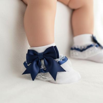 NT61-2220-N  Navy Lace Sock  (0-18 months)