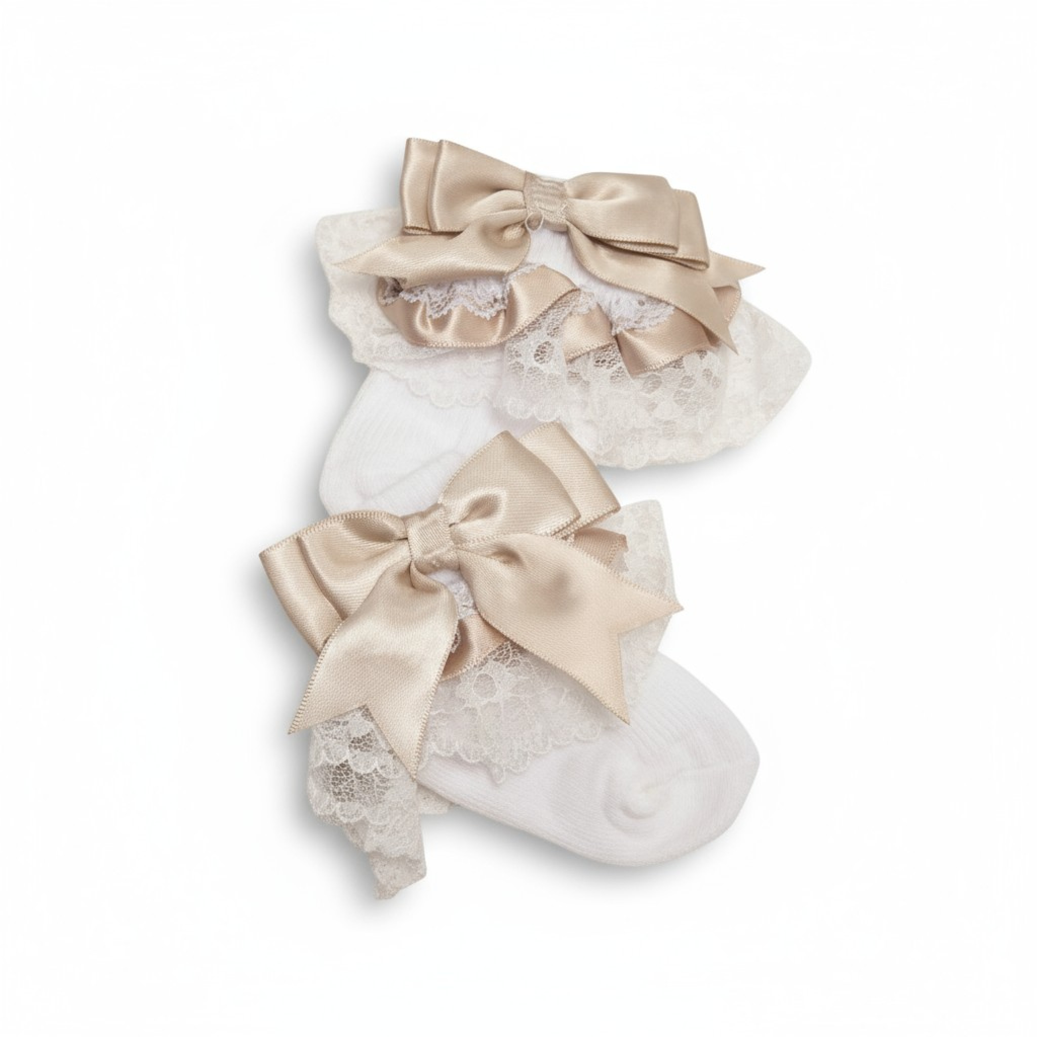 Nursery Time  * NT61-2220-TP Taupe Lace Sock (0-18 months)