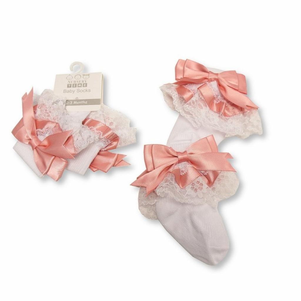 Nursery Time  * NT61-2220RG Rose Gold Lace Sock (0-18 months)