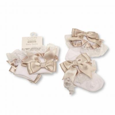 Nursery Time  * NT61-2220-TP Taupe Lace Sock (0-18 months)