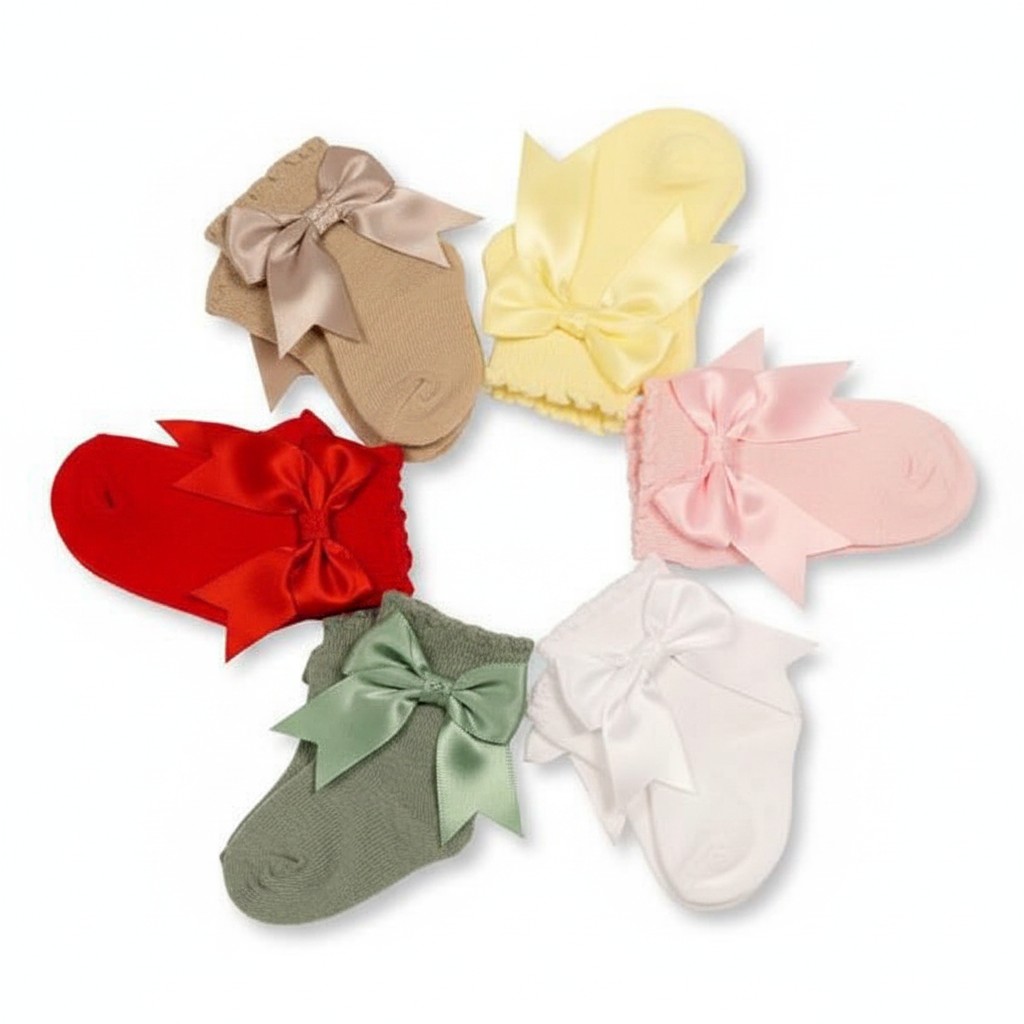 Nursery Time  * NT61-2221A Bow and Socks (0-18 months - Choose Colour)