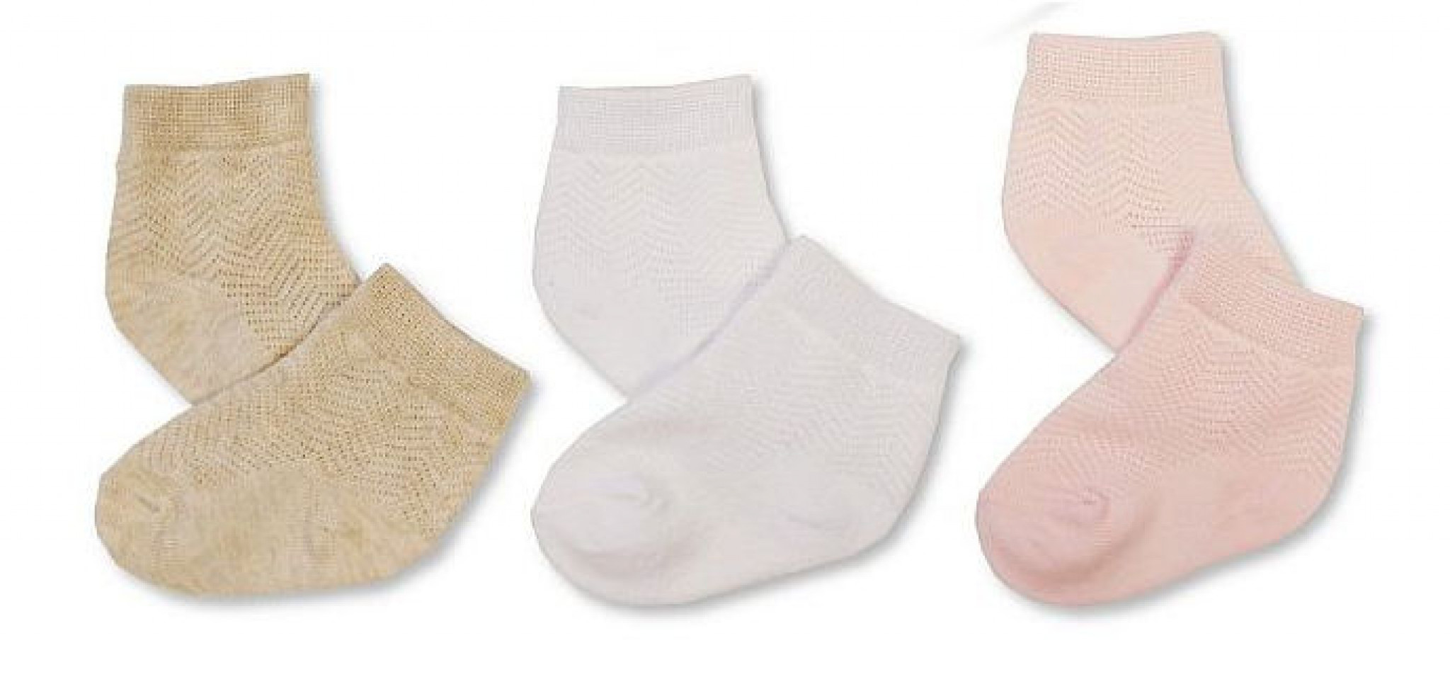 Nursery Time BW-61-2236P 0-3m = 5035320402369, 3-6m = 5035320432366 NT61-2236-P Triple Pack Socks (Choose Size 0-6m)