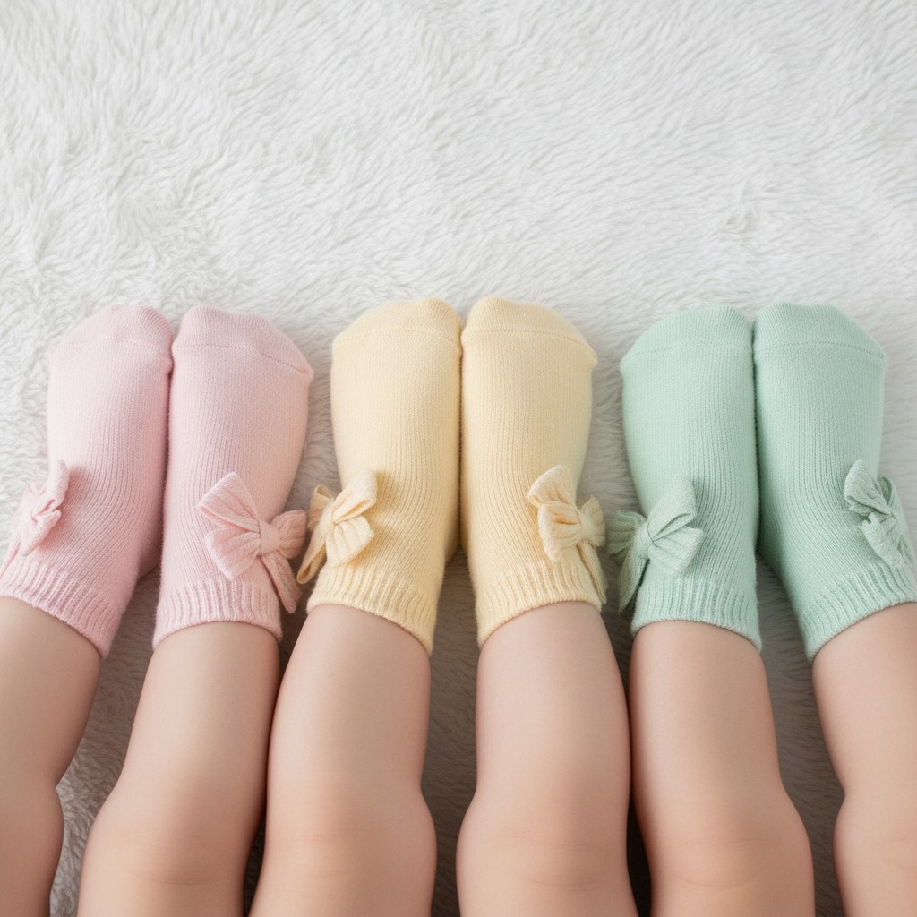 Nursery Time BW-61-2237 0-3m = 5035320402383, 3-6m = 5035320432380 NT61-2238-A Triple Pack "Bow" Socks (Choose Size 0-6m)