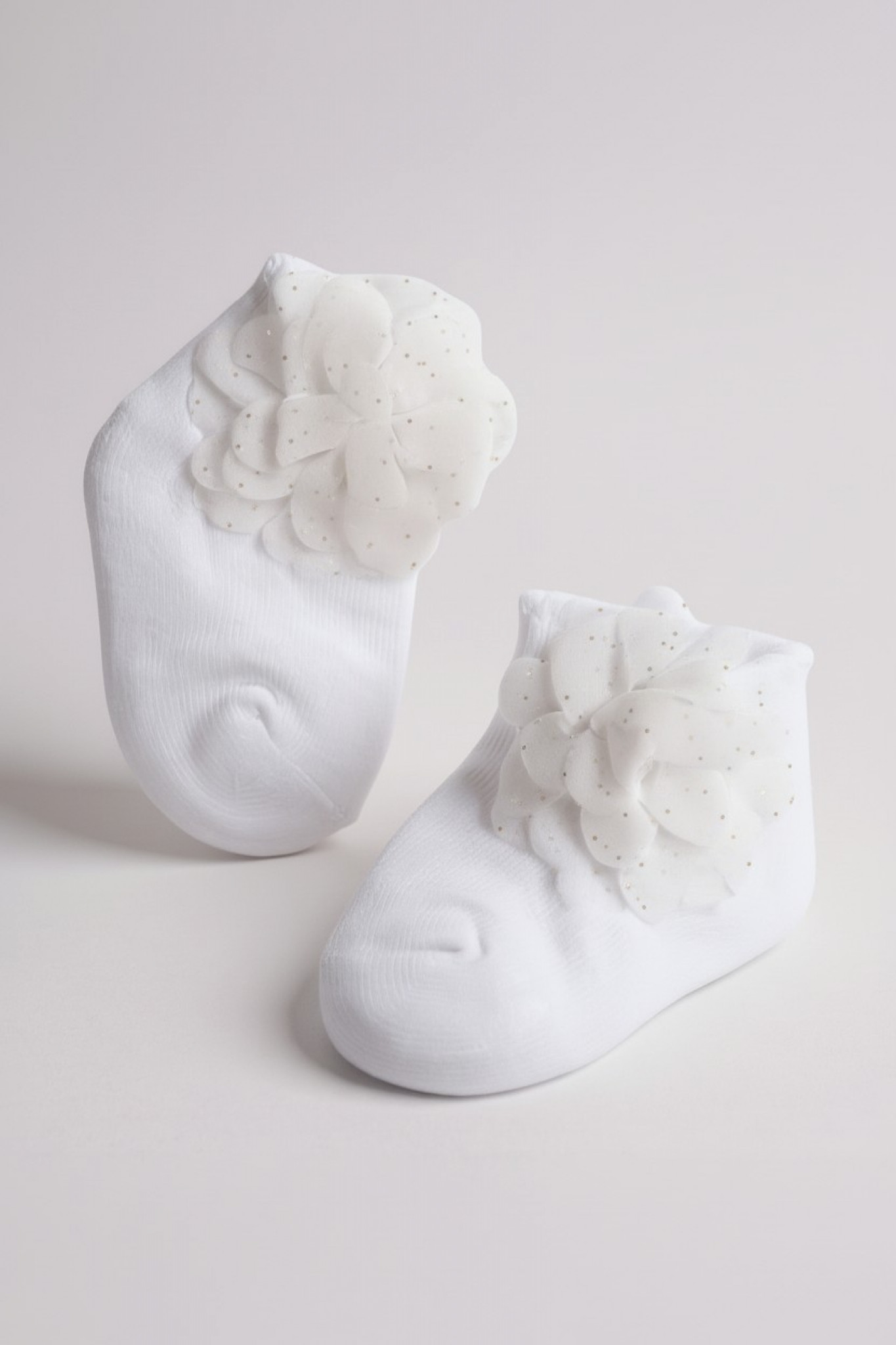 Nursery Time BW-61-2241 0-3m = 5035320102412, 3-6m = 5035320132419 NT61-2241W Lace Flower Socks (Choose Size 0-6m)