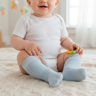 NT61-2243-S  Sky Ribbed 3/4 Length Socks  (Choose Size 0-8)