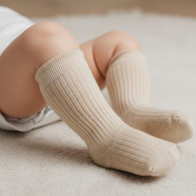 NT61-2243-T  Taupe Ribbed 3/4 Length Socks  (Choose Size 0-8)