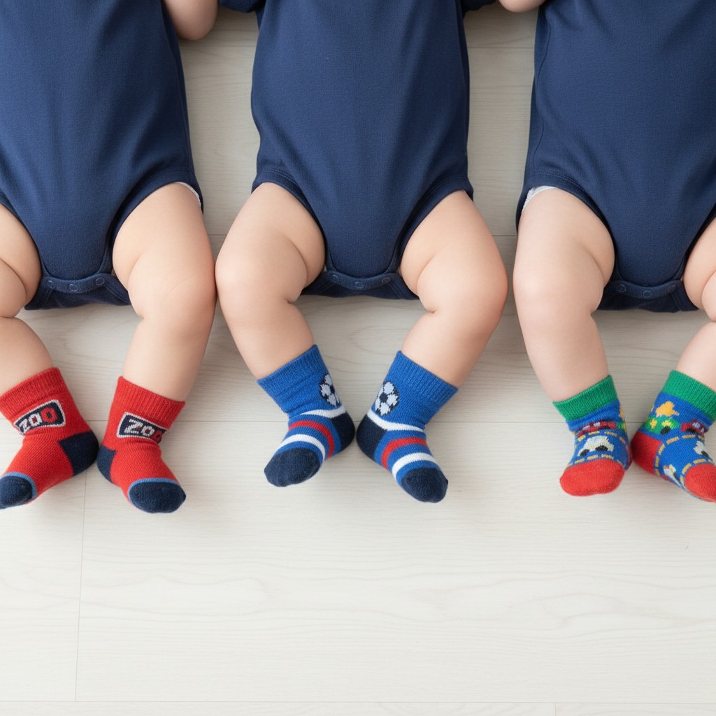 Nursery Time BW-61-2244 0-3m = 5035320322452, 3-6m = 5035320622453 NT61-2245A 3 Pack "Football/Car/Zoo" Socks (Choose Size 0-6m)