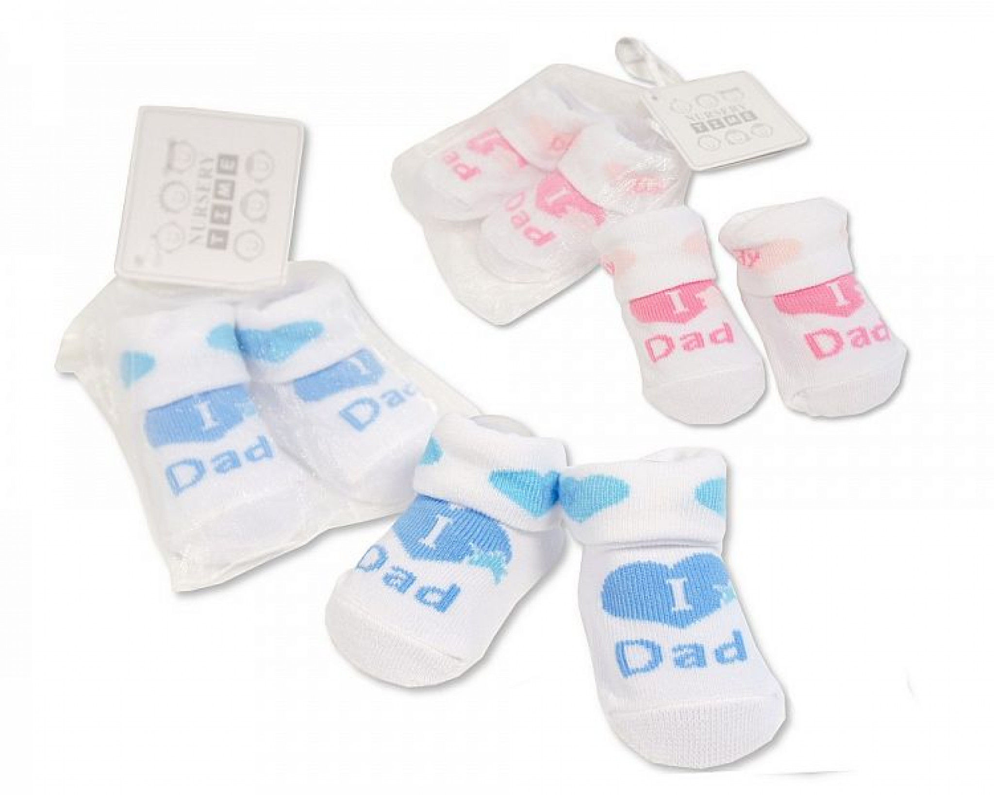 Nursery Time Bw 6115-2117 503532062116 6 NT6115-2117P Pink Daddy Bagged Sock (00-0)