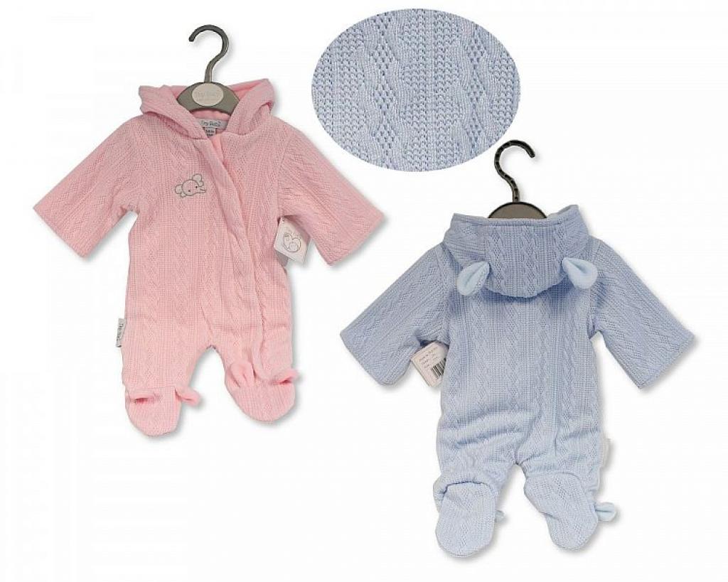 Nursery Time  61113090 NTLBW20-383P Pink Elephant Pram Suit(3-8lbs)