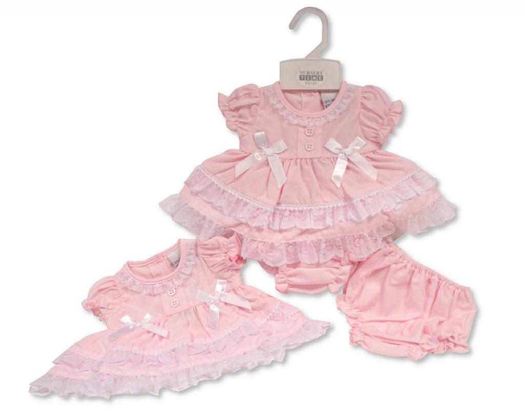 Nursery Time PB-20-579 5035320205793 NTLBW20-579 "Lace and Bows" Dress Set (3-8lbs)