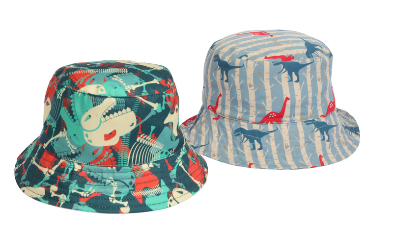 Bartleby Wear  5060568886480 BWHC584X Dinosaur Bucket Hat (48-54 cm)