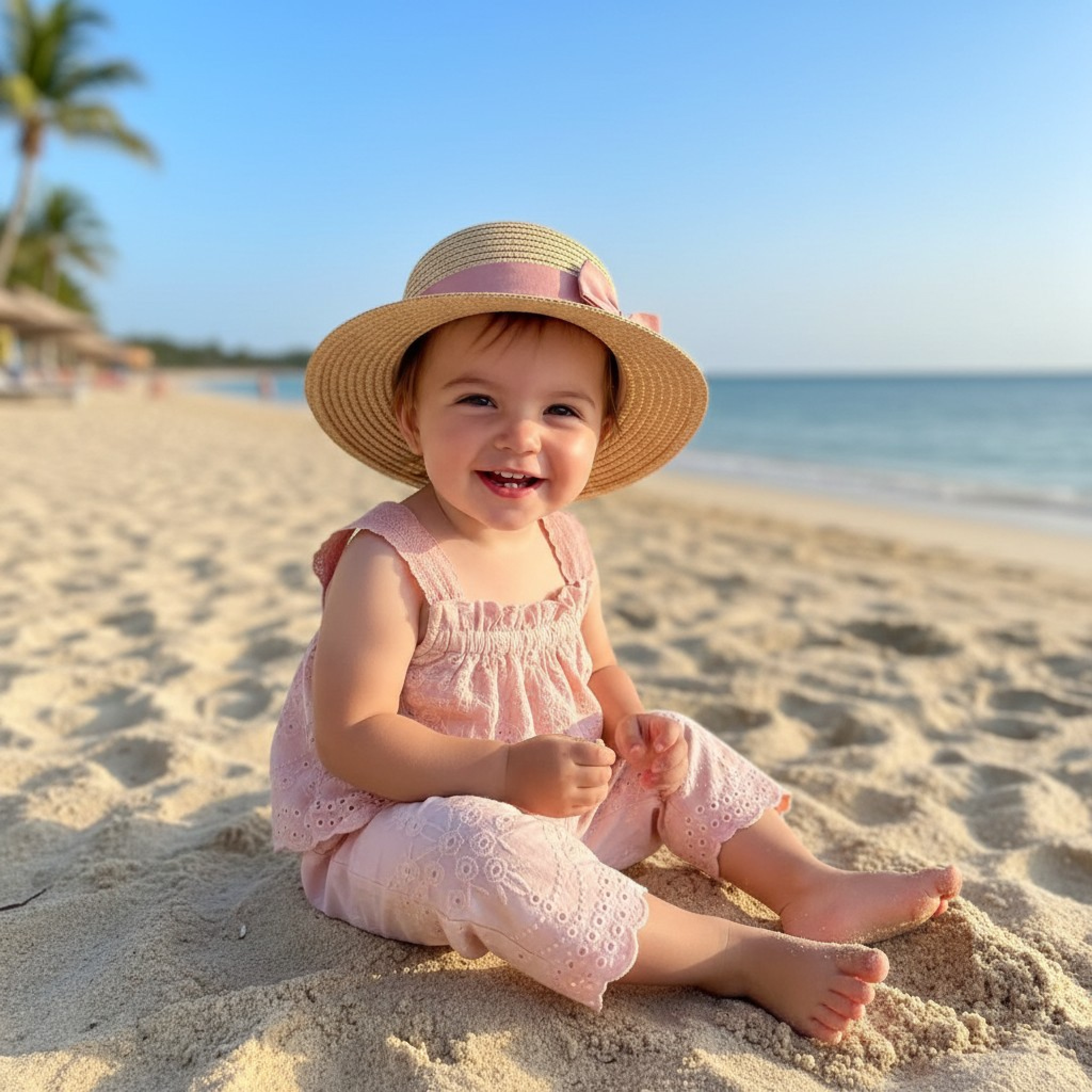 OKLI Fashion Kids  * OK2010 Broderie Anglaise Sun Set ( 6-24 months)