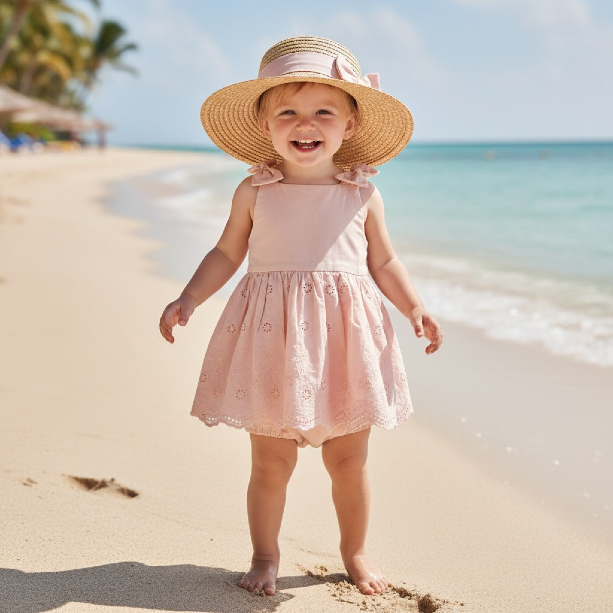 OKLI Fashion Kids  * OK2011 Broderie Anglaise Sun Set ( 6-24 months)