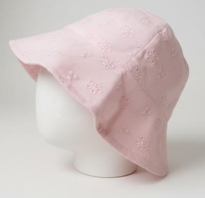 Pesci Baby KIDS/0383  PB0383WP Broderie Anglaise Overlap Hat ( 6-18 months)