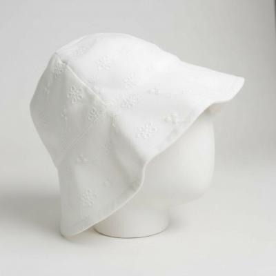 Pesci Baby KIDS/0383  PB0383WP Broderie Anglaise Overlap Hat ( 6-18 months)