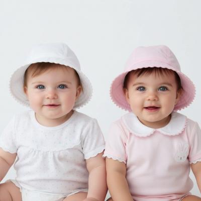 PB0388PW Scallop Edge Hat (0-6 months)