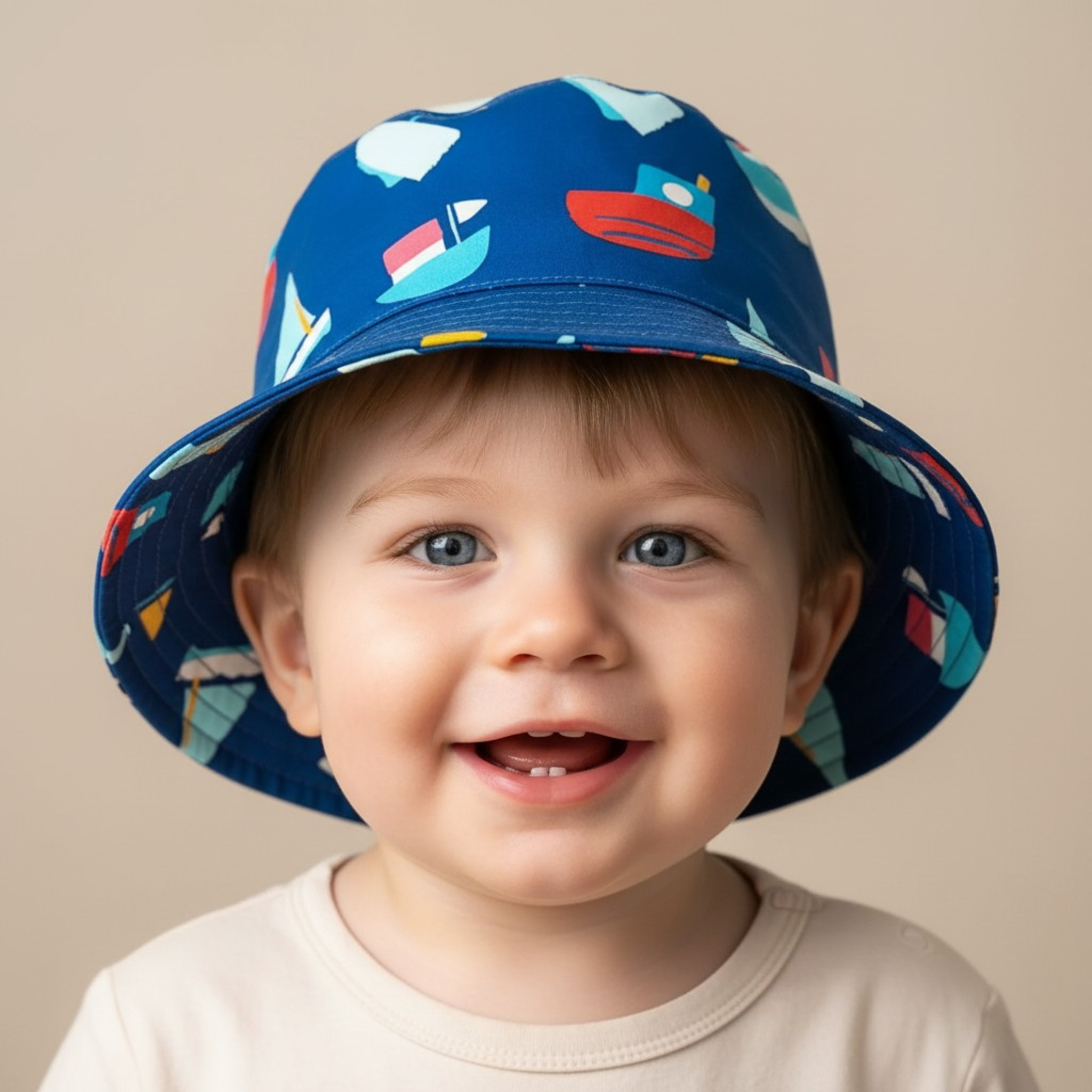 Pesci Baby KIDS/0389  PB0389B Boats Cloche Hat (6-18 months)