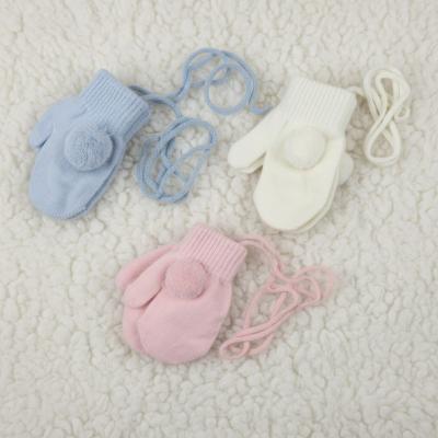 PB6145-9  Connected Pom Mitts  (Baby)