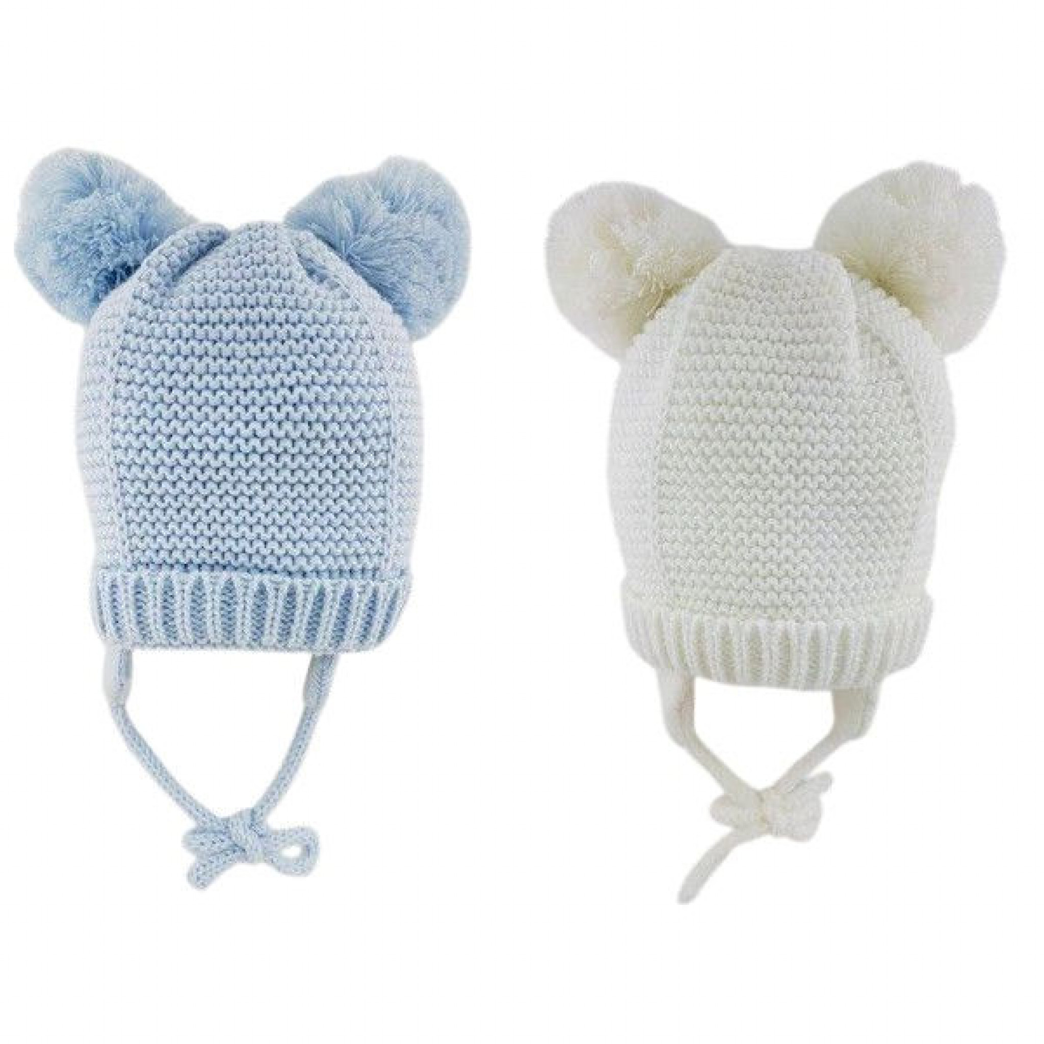 Pesci Baby   PB6196SW Double Pom Pom Hat (6-18 months)